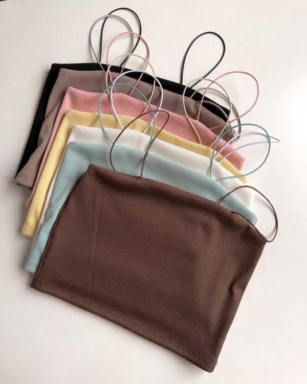 #083 Croptop morley con cordon elastico
