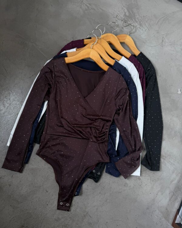 art.181 Body cruzado frunce micro strass