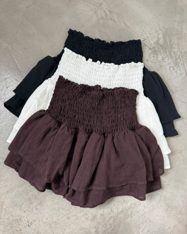 art.186 Falda con short interno cintura frunce