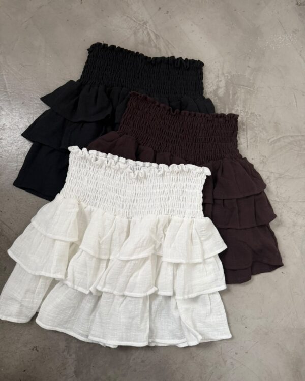 art.188 Falda lino con cintura frunce