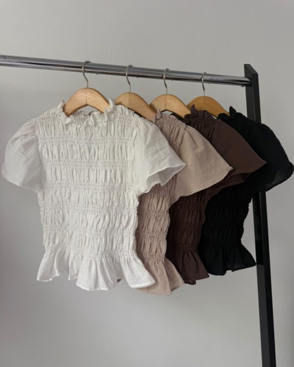 art.197 Remera lino con frunce